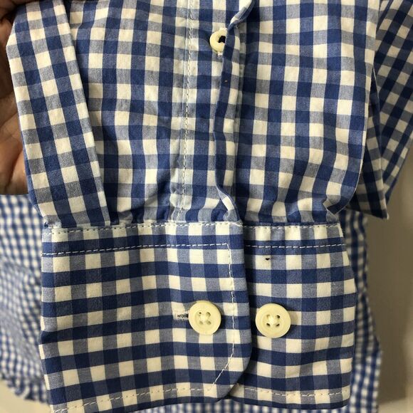 Banana Republic Men's Soft-Wash Tailored Slim-Fit Gingham Button-Down Shirt S - Picture 4 of 7